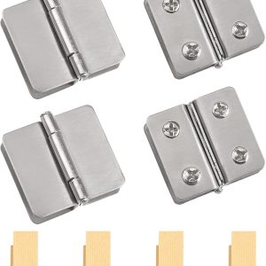 Adjustable Glass Clips, 4-Piece Double Sided Stainless Steel Clamp for 5-6mm Glass