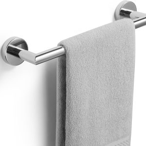 12" Polished Chrome Towel Bar, Wall Mount Hand Towel Holder, Modern Stainless Steel Towel Rack